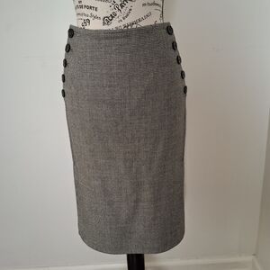 Club Monaco Houndstooth Wool Pencil Skirt Size 0 EUC